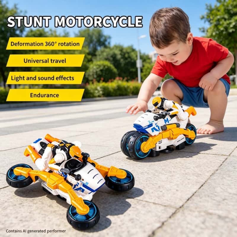 Lighting Christmas Decor - Mainan Motor Listrik Transformable untuk Anak-anak,