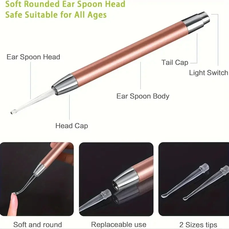 Lighting Visual - Alat pembersih telinga stainless steel dengan
