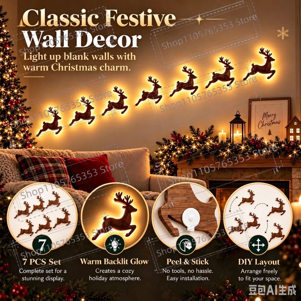2027 Dekorasi Natal Rusa Berca - Lighting Christmas Decor ulasan dan harga