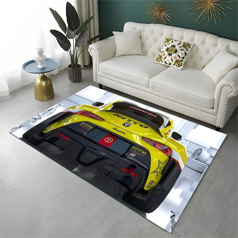 Karpet Area Anti-Selip Motif M - Lighting Mcqueen Bedroom Decor ulasan dan harga