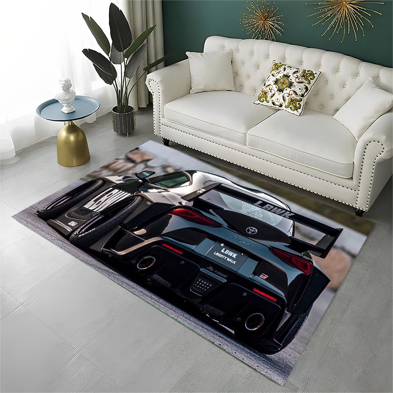 Karpet Area Anti-Selip Motif M - Lighting Mcqueen Bedroom Decor ulasan dan harga