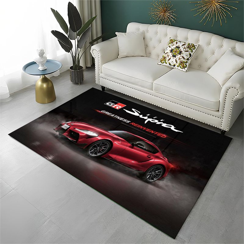 Karpet Area Anti-Selip Motif M - Lighting Mcqueen Bedroom Decor ulasan dan harga