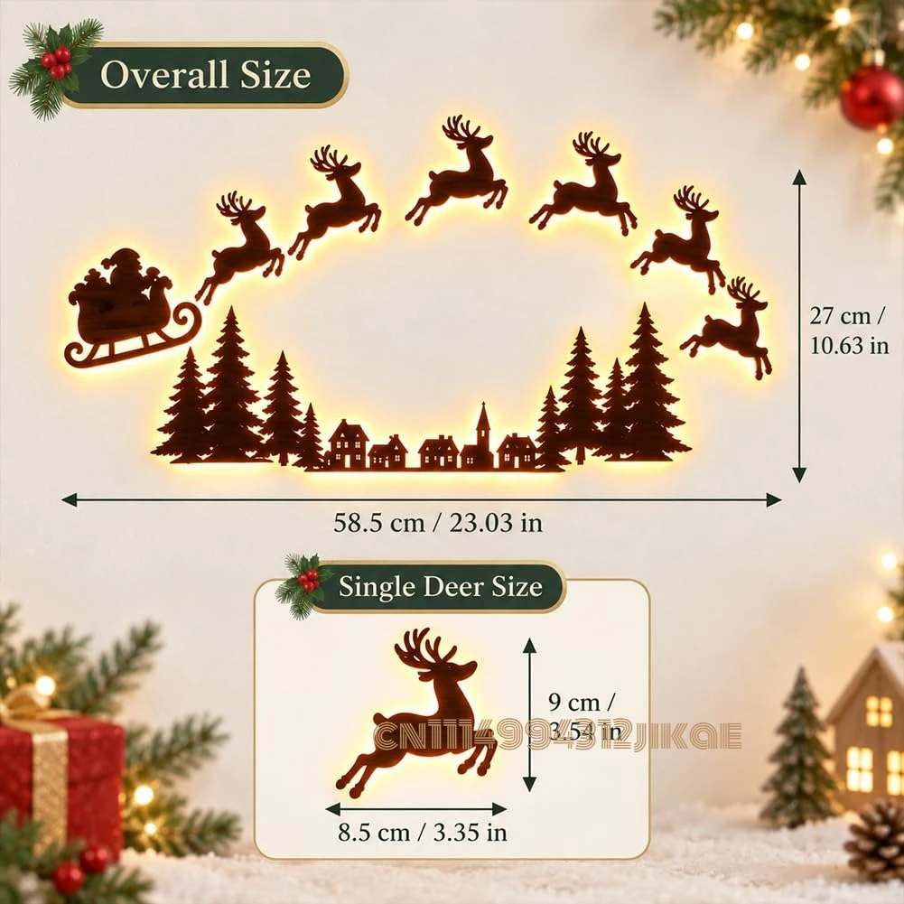 Dekorasi Dinding Natal berupa  - Lighting Christmas Decor ulasan dan harga